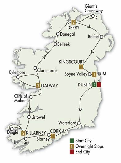 Tours Compare Ireland 12 Days popup