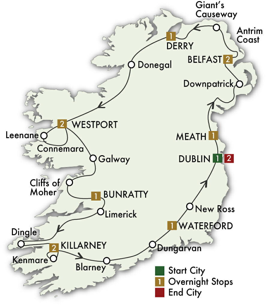 Tours Compare Ireland 12 to 13 Days popup